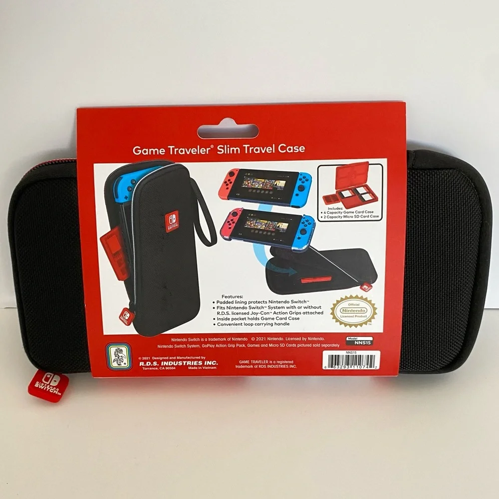 Nintendo Switch Black and Red Slim Travel Case
